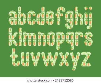 Versatile Collection of Carrots Alphabet Letters for Various Uses