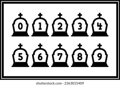 Versatile Collection of Cemetery Numbers for Various Uses