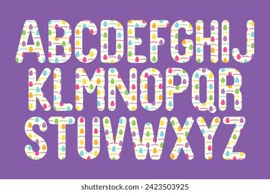 Versatile Collection of Colorful Eggs Alphabet Letters for Various Uses