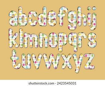 Versatile Collection of Colorful Eggs Alphabet Letters for Various Uses