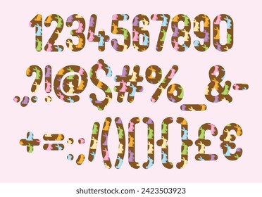 Versatile Collection of Colorful Rabbit Numbers and Punctuation for Various Uses