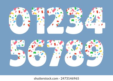 Versatile Collection of Confetti Color Font Doodle Letter Illustration
