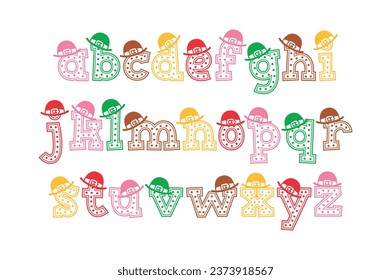 Versatile Collection of Cookie With Hat Alphabet Letters for Various Uses