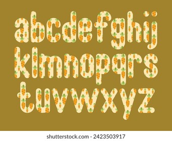 Versatile Collection of Cute Carrot Alphabet Letters for Various Uses