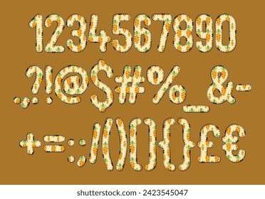 Versatile Collection of Cute Carrot Numbers and Punctuation for Various Uses