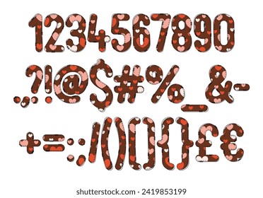 Versatile Collection of Cute Love Numbers and Punctuation for Various Uses