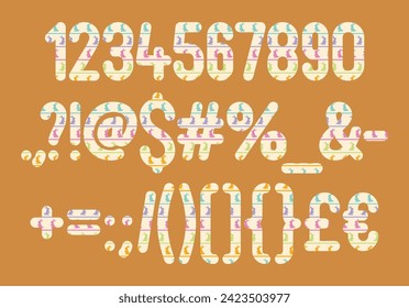 Versatile Collection of Cute Rabbit Numbers and Punctuation for Various Uses