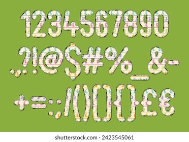 Versatile Collection of Cute Rabbit Numbers and Punctuation for Various Uses