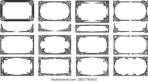 A versatile collection of decorative frames, borders, and design elements in various styles including vintage, ornate, elegant, abstract, and grunge. Perfect for certificates, photos, text, and graphi