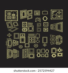 A versatile collection of decorative frames in vector format, perfect for enhancing designs with elegant, ornate, and stylish borders. Ideal for invitations, cards, and creative projects.
