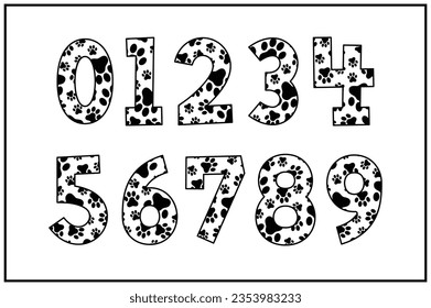 Versatile Collection of Dog Paw Numbers for Various Uses