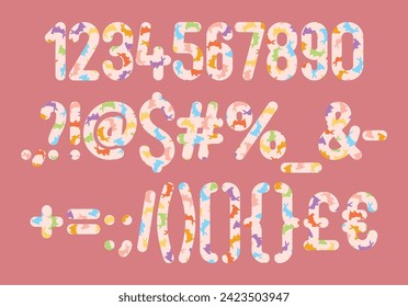 Versatile Collection of Easter Bunny Numbers and Punctuation for Various Uses