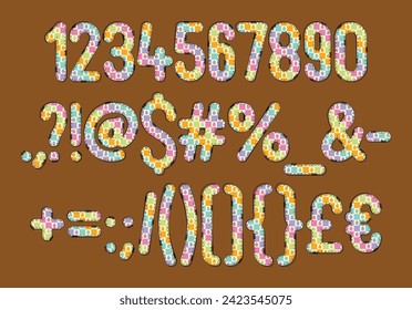 Versatile Collection of Easter Eggs Numbers and Punctuation for Various Uses