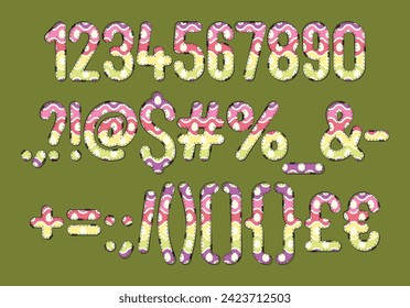 Versatile Collection of Easter Eggs Numbers and Punctuation for Various Uses