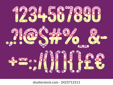 Versatile Collection of Easter Eggs Numbers and Punctuation for Various Uses
