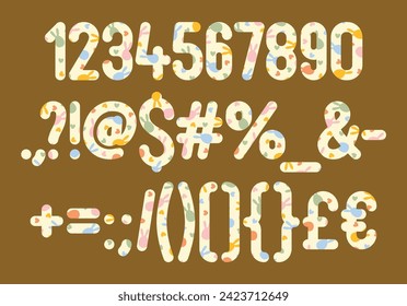 Versatile Collection of Easter Joy Numbers and Punctuation for Various Uses