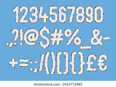 Versatile Collection of Easter Parade Numbers and Punctuation for Various Uses