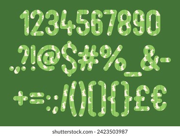 Versatile Collection of Easter Rabbit Numbers and Punctuation for Various Uses
