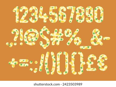 Versatile Collection of Fresh Carrot Numbers and Punctuation for Various Uses