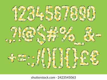 Versatile Collection of Fresh Carrot Numbers and Punctuation for Various Uses