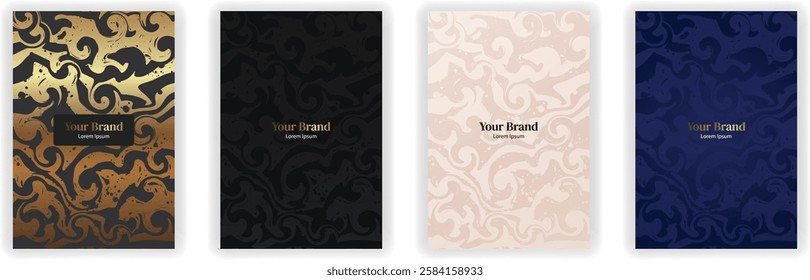 Versatile collection of golden, black, gray, peach, and blue gradient backgrounds perfect for luxury branding, modern designs, and professional marketing materials.