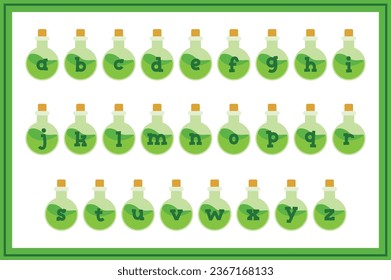 Versatile Collection of Green Potion Alphabet Letters for Various Uses