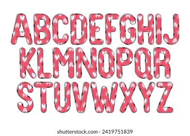 Versatile Collection of Hearts Alphabet Letters for Various Uses