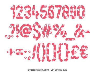 Versatile Collection of Hearts Numbers and Punctuation for Various Uses