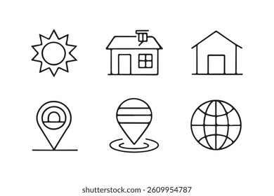 ​A versatile collection of location vector icons, perfect for web and mobile applications, enhancing user navigation and geographic representation.