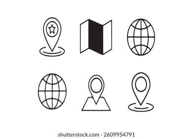 ​A versatile collection of location vector icons, perfect for web and mobile applications, enhancing user navigation and geographic representation.