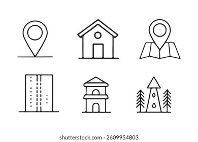 ​A versatile collection of location vector icons, perfect for web and mobile applications, enhancing user navigation and geographic representation.