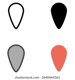 A versatile collection of map marker vector icons in four unique styles: outline, solid, dual tone, and flat. Perfect for use in mobile apps, GPS navigation, travel websites, location-based services.