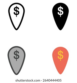 A versatile collection of map marker vector icons in four unique styles: outline, solid, dual tone, and flat. Perfect for use in mobile apps, GPS navigation, travel websites, location-based services.