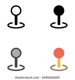 A versatile collection of map marker vector icons in four unique styles: outline, solid, dual tone, and flat. Perfect for use in mobile apps, GPS navigation, travel websites, location-based services.