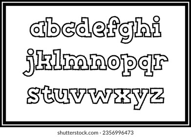 Versatile Collection of Paper Torn Alphabet Letters for Various Uses