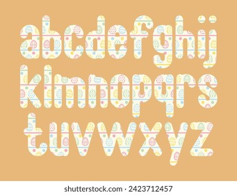 Versatile Collection of Pastel Eggs Alphabet Letters for Various Uses