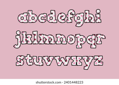 Versatile Collection of Pink Dots Alphabet Letters for Various Uses