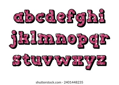 Versatile Collection of Pink Dots Alphabet Letters for Various Uses