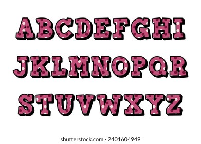 Versatile Collection of Pink Dots Alphabet Letters for Various Uses