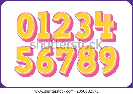 Versatile Collection of Pop Art Numbers for Various Uses