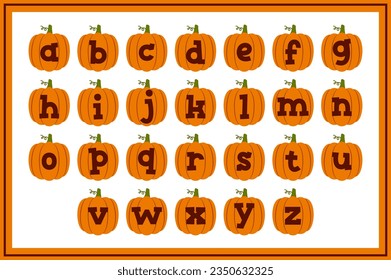 Versatile Collection of Pumpkin Alphabet Letters for Various Uses