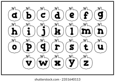 Versatile Collection of Pumpkin Alphabet Letters for Various Uses