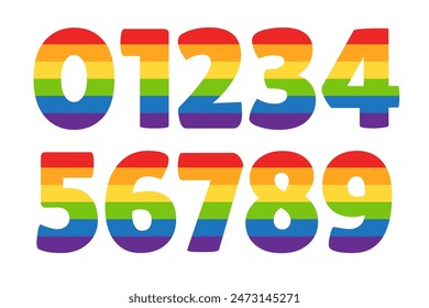 Versatile Collection of Rainbow Color Font Doodle Letter Illustration