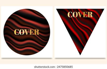 A versatile collection of red satin-textured covers designed for backgrounds, greeting cards, flyers, invitations, posters, brochures, and banners. Add a modern touch with timeless elegance