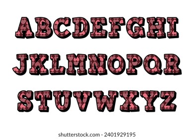 Versatile Collection of Romantic Alphabet Letters for Various Uses
