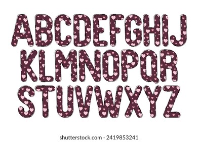 Versatile Collection of Romantic Alphabet Letters for Various Uses