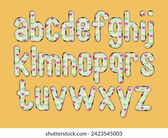 Versatile Collection of Romantic Flowers Alphabet Letters for Various Uses