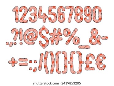 Versatile Collection of Romantica Numbers and Punctuation for Various Uses