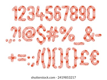 Versatile Collection of Romantica Numbers and Punctuation for Various Uses