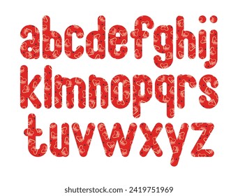 Versatile Collection of Ruby Red Alphabet Letters for Various Uses